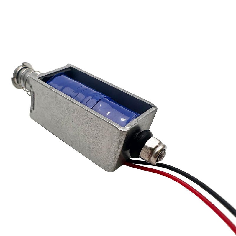 SUQUUB 2PCS Mini Push Pull Solenoid DC24V 3A 15W 10mm Stroke Auto-Reset Solenoid Magnet Electromagnet Mini Linear Actuator 3.5-65N DS-P0630L-05 - Image 5